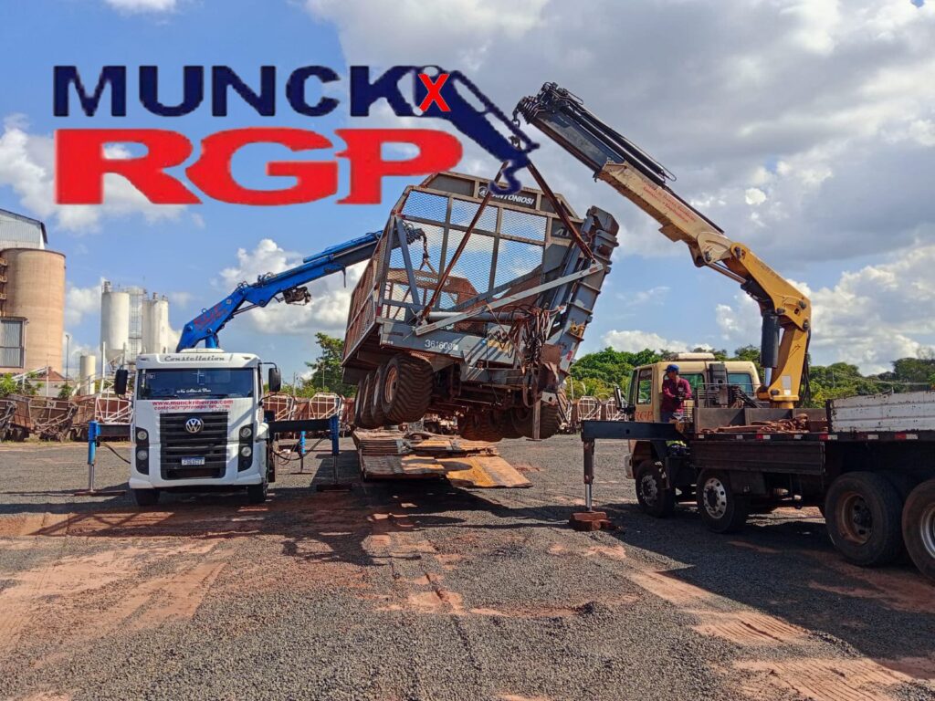 Munck X eficiente para empresas e indústrias que precisam realizar içamento, remoção e transporte de equipamentos pesados com máxima precisão
