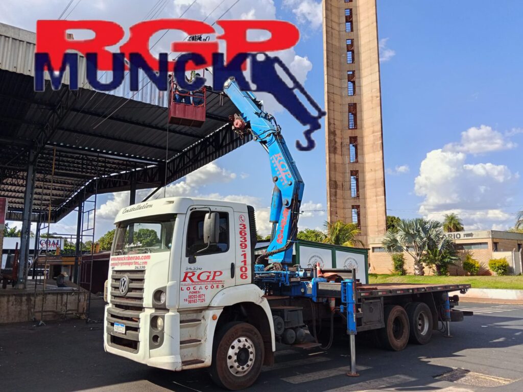 Locação de munck Ribeirão Preto profissionais em içamento e movimentação de cargas