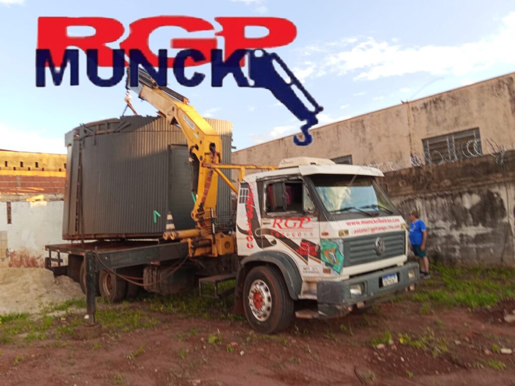Serviço de munck Ribeirão Preto equipamentos adequados e profissionais especializados