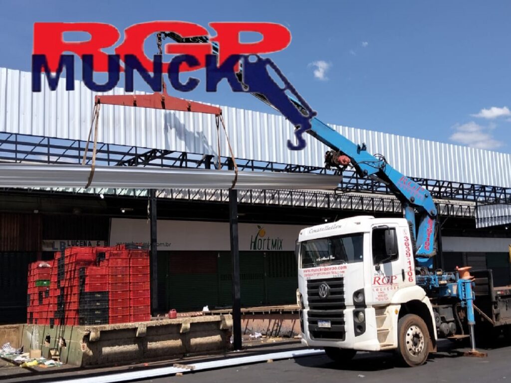 Locação de munck Ribeirão Preto remoção e transporte de equipamentos pesados com máxima precisão